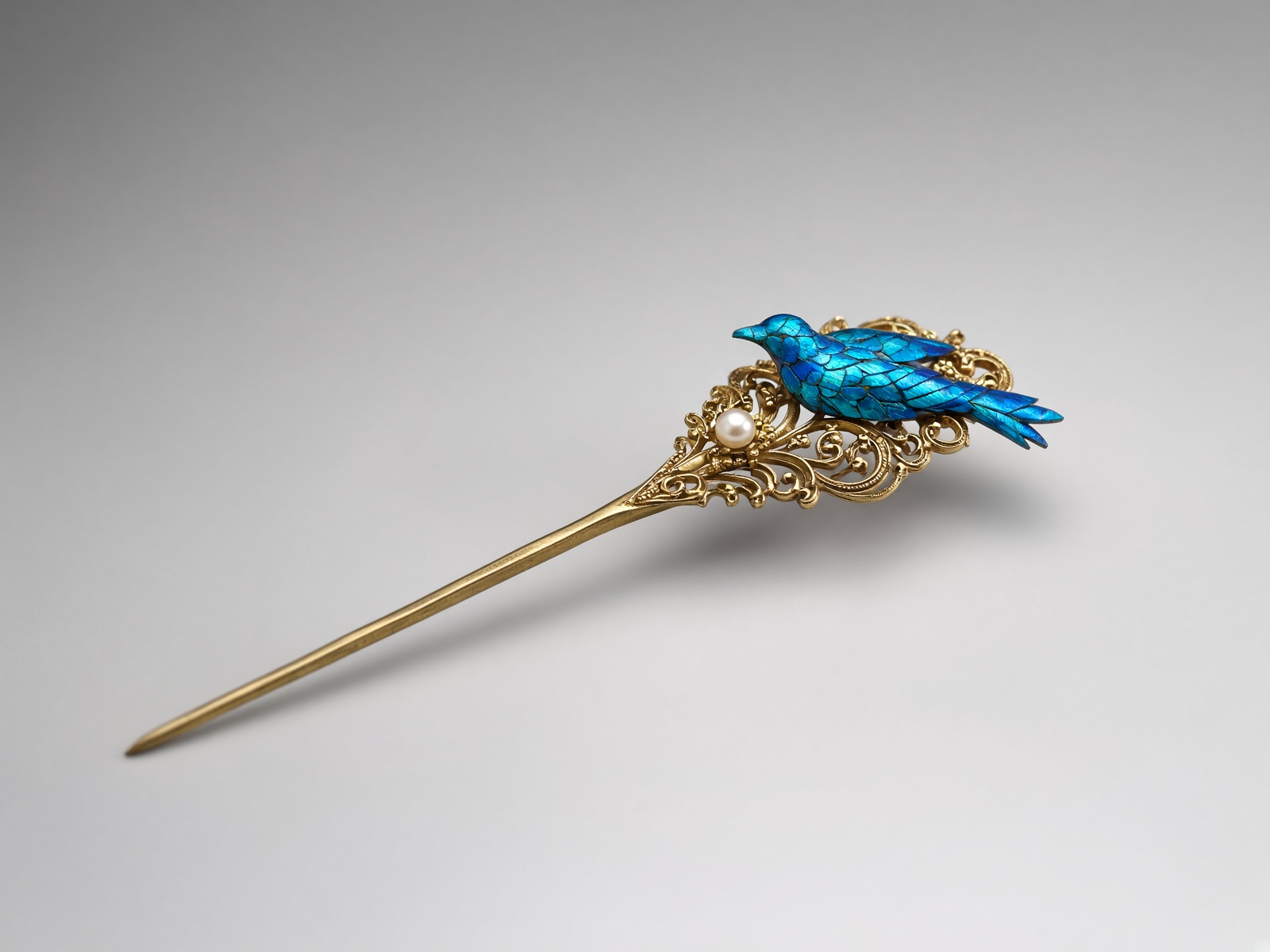 Kingfisher Feather Hairpin
